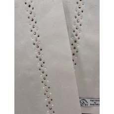 "BLING" (33) Bright White Base Stock with Rose Gold, Denim & Pearl Crystals "BLING" (33) Bright White Base Stock with Rose Gold, Denim & Pearl Crystals