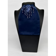 "BLING" (01) Navy Contrast Colour Middle with Clear & Navy Crystals & Pearls "BLING" (01) Navy Contrast Colour Middle with Clear & Navy Crystals & Pearls